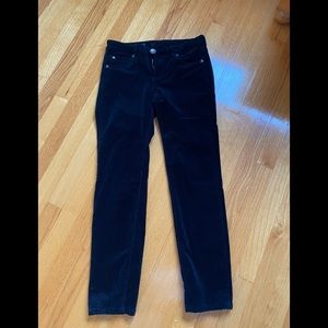 Corduroy skinny jeans.